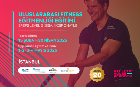 Uluslararası Fitness Eğitmenliği Eğitimi (EREPS-L3, ISSA, NCSF Onaylı) İstanbul-İzmir Şubat - Mayıs 2025